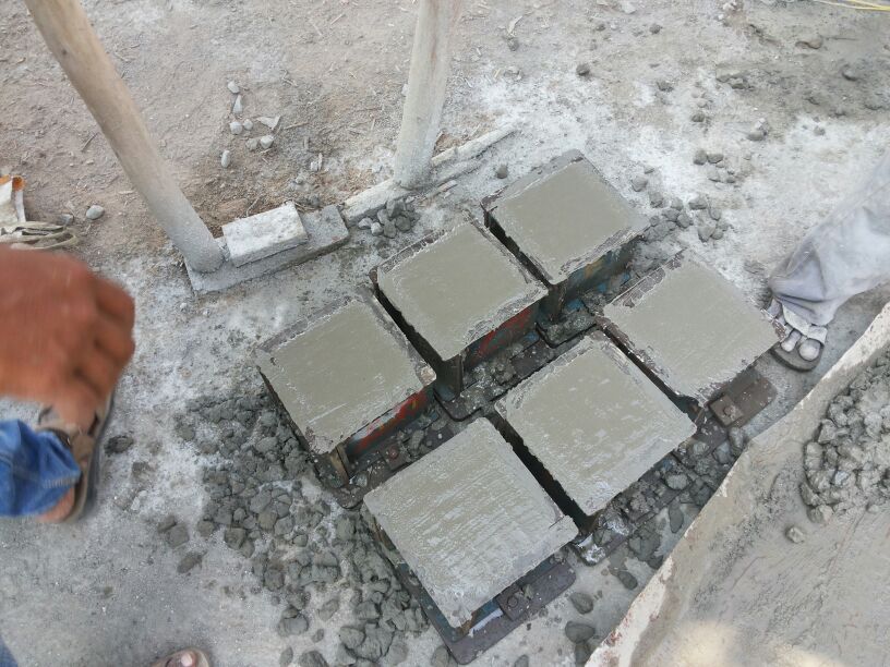 Concrete Cube Test To Determine Concrete Strength.